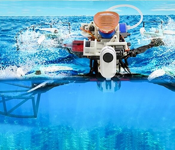 Eine Drohne für rasante Übergänge zwischen Luft und Wasser